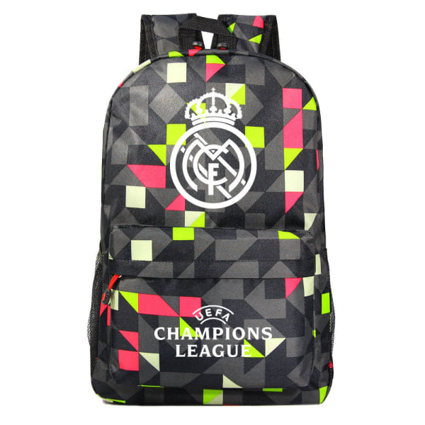 Graffiti Real Madrid Uefa Champions League skulderbag fan ryggsekk student skolesekk oppbevaringspose 2