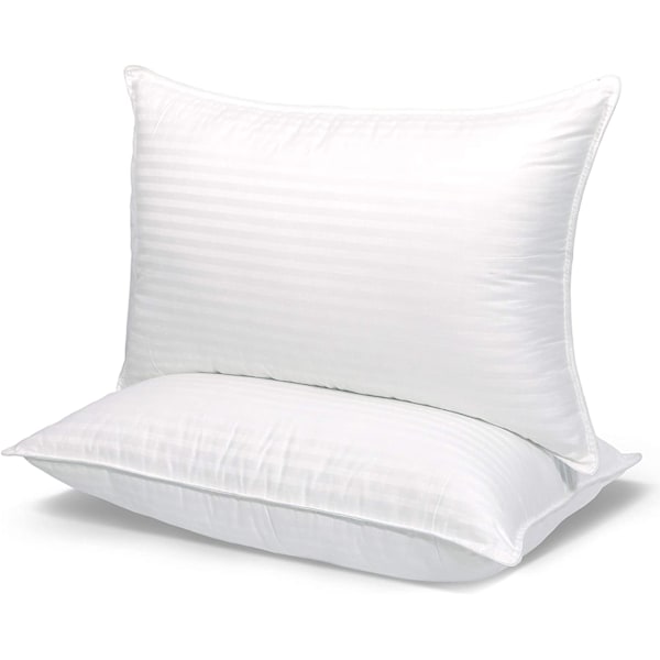 2-pack of striped pillows, Hotel Quality Satin Pillow with hollow fiber