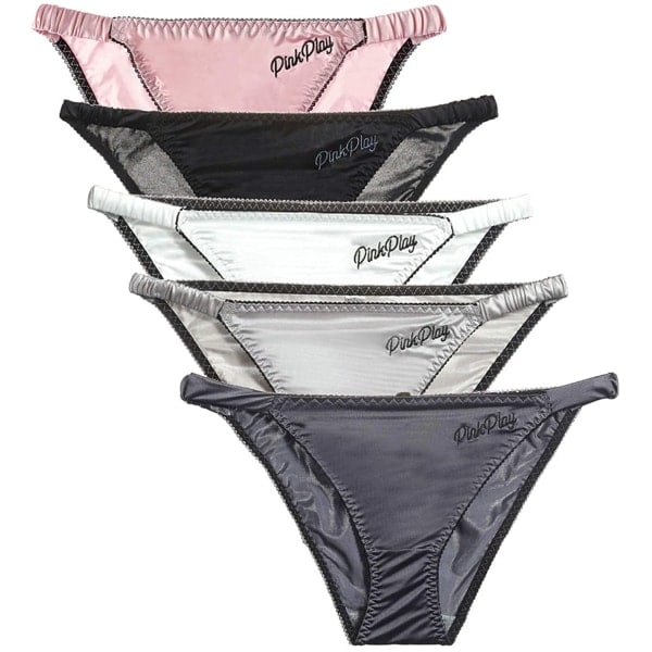 Women's Side Satin Bikini Briefs (Size L) YIY SMCS.9.27