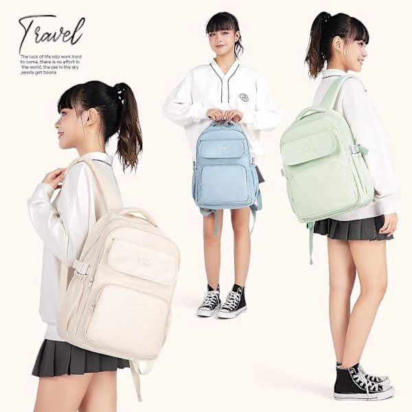 Naisten kannettava tietokoneen reppu, College School Travel Casual Daypack Bookb