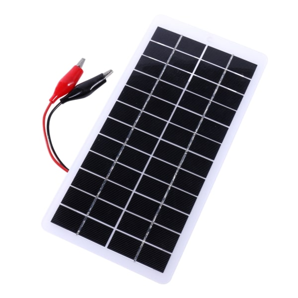 Solpanel 10W 12V Polysilicone Epoxy paneler Bärbar solcell DIY 250x120mm för 9-12V Batteriladdning Utomhus