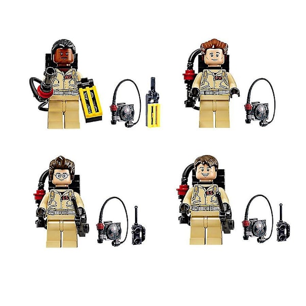 4 pcs Ghostbusters Devil Busters Puzzle assembled building block figure toys