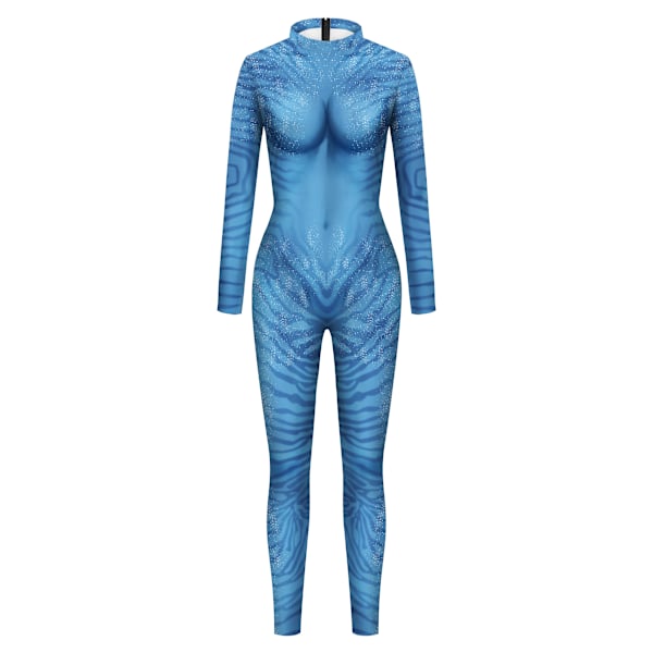 Zawaland Halloween-juhlan Painettu Spandex-Elastinen Zentai-Luuranko-Hyppyasu Cosplay-Puku Catsuit B142-254 B142-254 S