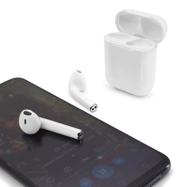 i12 Trådlösa Bluetooth-hörlurar TWS Touch Bluetooth-hörlurar White