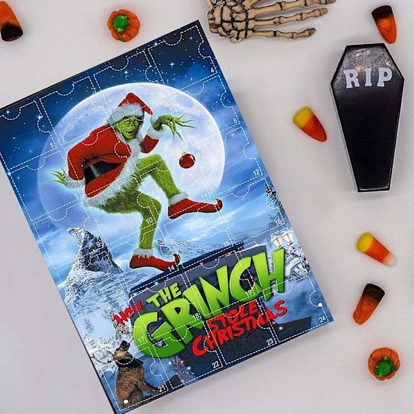 2023 Grønn Pels Monster Grinch Julekalender Adventskalender Blind Box A