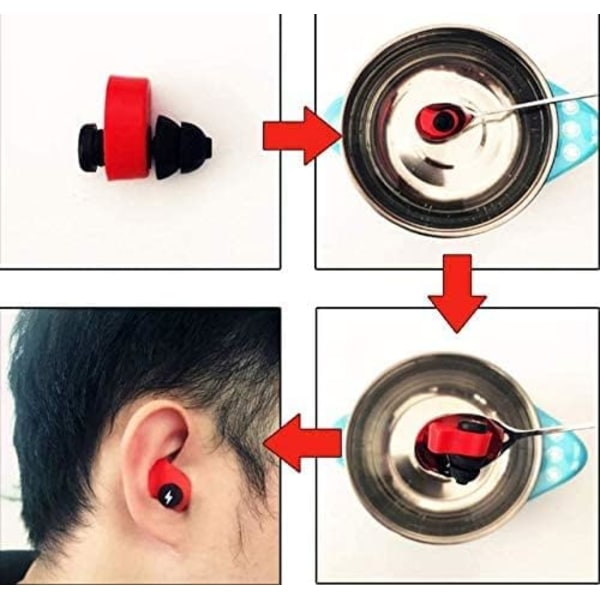 Specialformede ørepropper, lydisolerende ørepropper Komfortabel ørebeskyttelse til fotografering, rejser, svømning, søvn, arbejde og koncerter