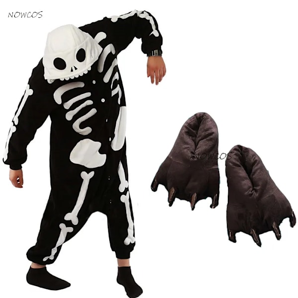 Voksne Kvinner Menn Halloween Cosplay Kostymer Tegneserie Onesies Jumpsuit Pyjamas Nattøy Vinter Pyjamas Jul Party Anime Show kostyme sho costume shoes Kid size L