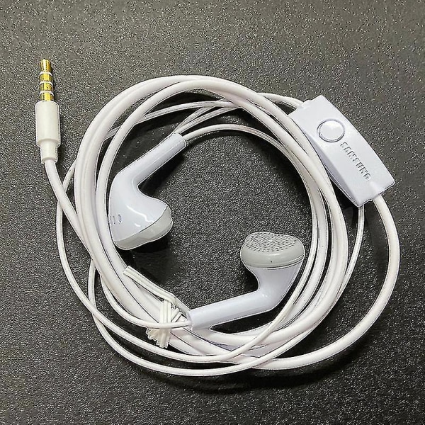 Earbud Ehs61 trådbunden med mikrofon för Samsung S5830 S7562 för Xiaomi hörlurar för smartphone hörlurar [DB] White