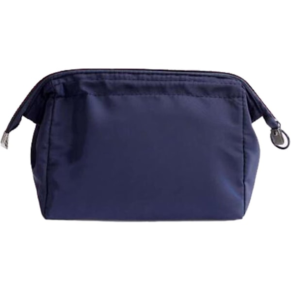 Small (Dark Blue) Compact Folding Toiletry Bag, Cosmetic Bag, Japanese Style Floral Cosmetic Bag