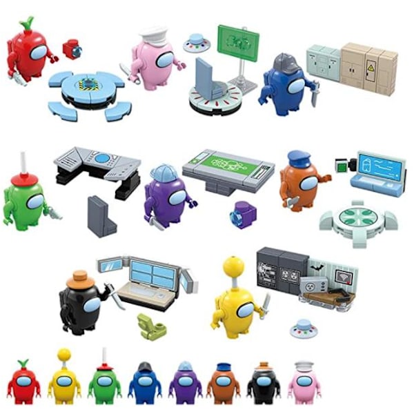 8 Pack Among us figures Building blocks Building Blocks 8st model