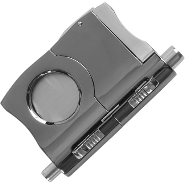 Professionel gave rustfrit stålcigar cutter med 2 cigar punches, cigar guillotine, cutter