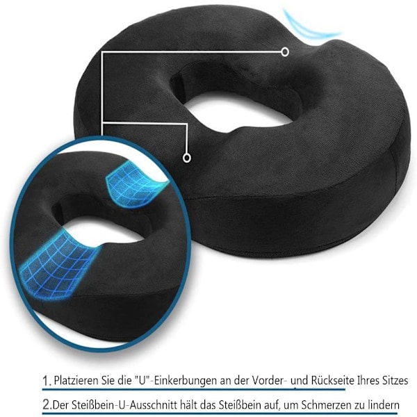 Donut Pude Hemorroider Halebenspute - Ortopedisk Smertelindringspute for Pr