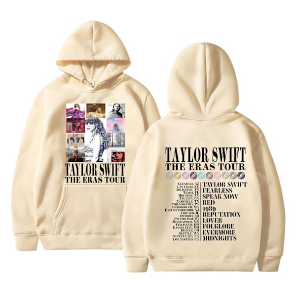 Julklapp 2023 Taylor Swift Fans Hoodie Höst & Vinter Sweatshirt Herr & Dam Juljacka Khaki Khaki M