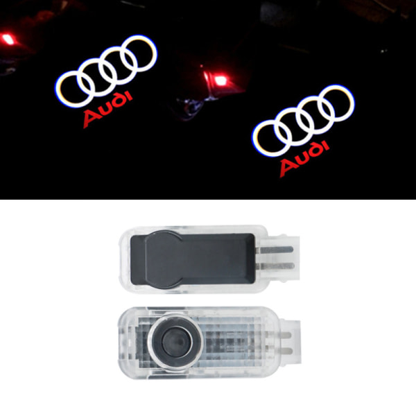Lämplig för Audi Aodi välkomstljus A4LA5A6L atmosfärsljus A7A8LQ3Q5Q7 dörrlaserprojektionsljus (2 paket)