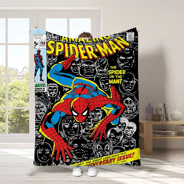 Spiderman filt Supermjuk varm flanellfilt Säng Soffa Bil Barn Pojkar Gåvor stil 1 style 1 125*150cm