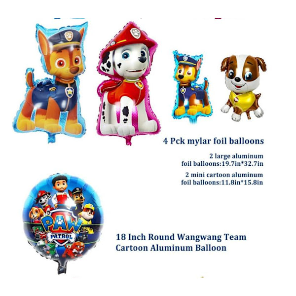 Barnkalas Ballongbåge Paw Patrol - Grattis på födelsedagen