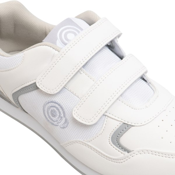 Dek Drive Touch Fastening Trainer-Style Lawn Bowling Shoes for Men - Hvit/Grå White/Grey 5 UK