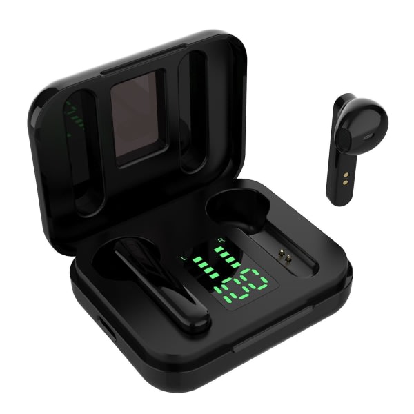 Q5 Bluetooth 5.0 trådlösa hörlurar Hörlurar med laddningsbox / Wireless1st svart