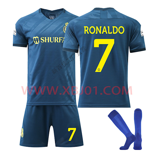 23-24 Ronaldo 7 Saudi League Riyadh Victory Away Jersey New Season Latest Adults Kids Soccer Jersey