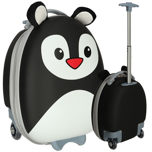 Children's travel bag on wheels penguin