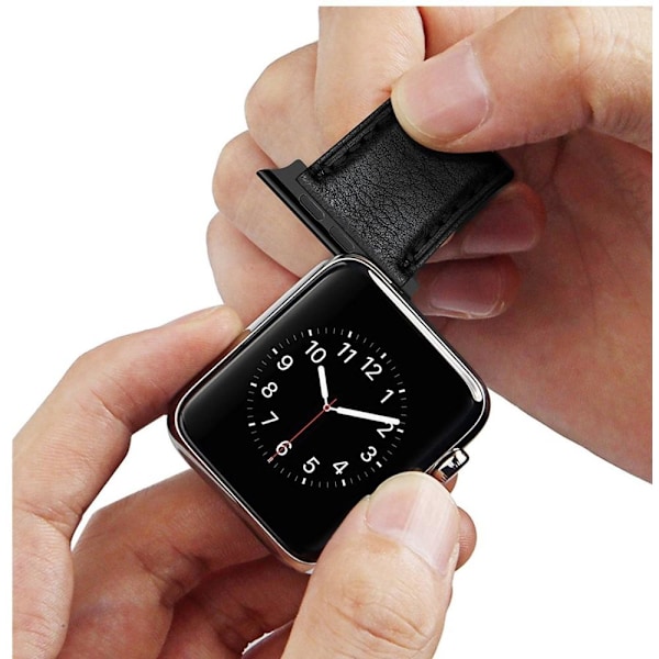 Fjærstangsadapter til Apple Watch 42/44/45/49 mm Svart Black Svart