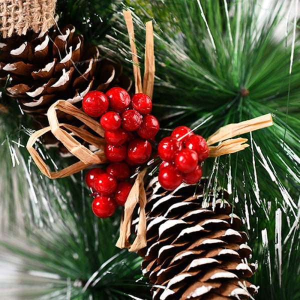 Kunstig julekrans Farverig smuk væg vinduesdør krans til hoveddør festindretning C
