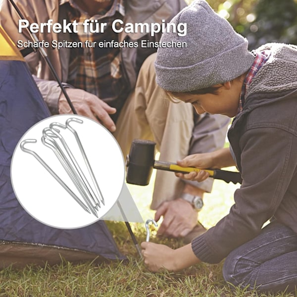 Teltplugger, 18 cm plugger camping, teltplugger sterke - Perfet