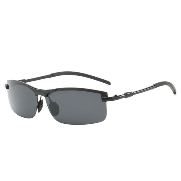 Fotokromatiska solglasögon för män Ultralätt ögonskydd black frame black gray film