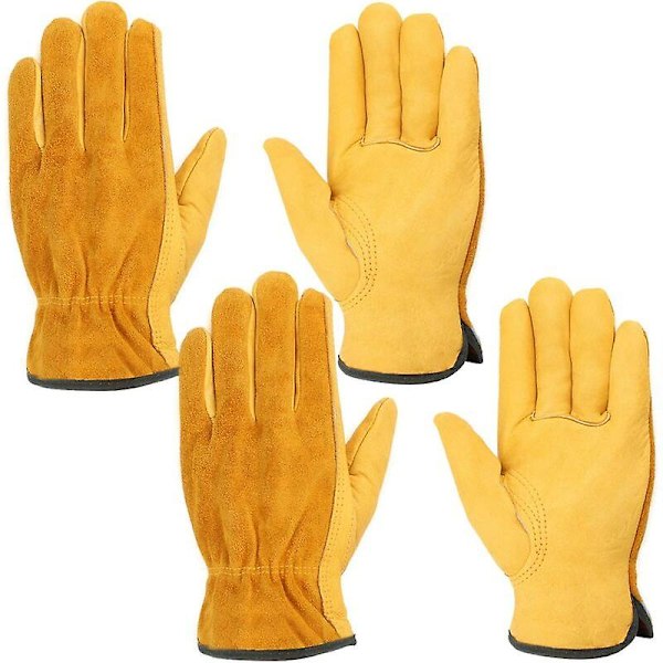 Leather work gloves, heavy duty waterproof gloves, suitable for construction