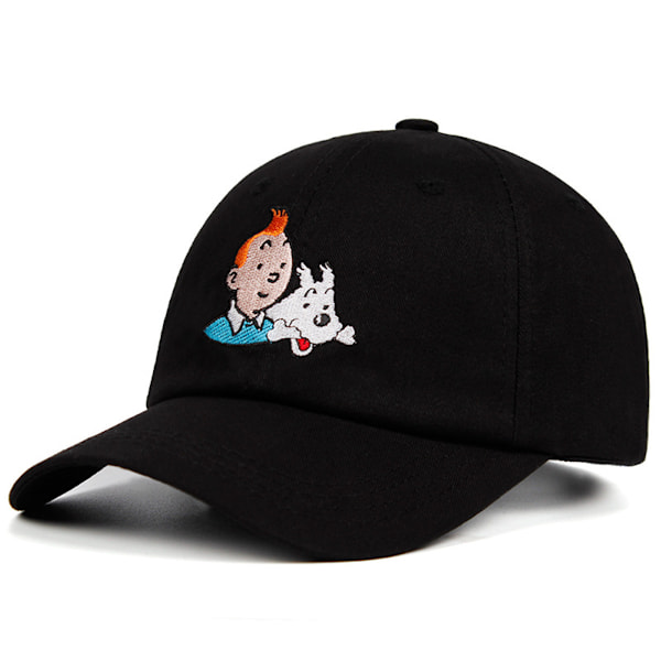 Tintin och hund basebollkeps sport fritidshatt snapback justerbar hatt