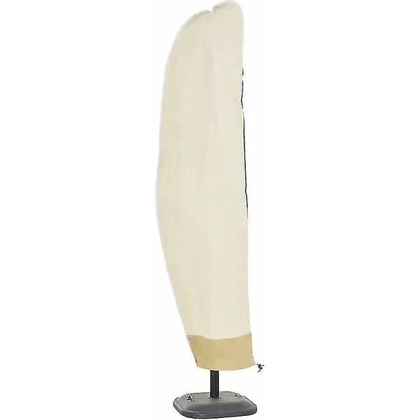 Vanntett trekk for frittstående parasoll med glidelås og snøring Oxford-stoff med vanntett PVC-belegg Beige26530/50/40 cm