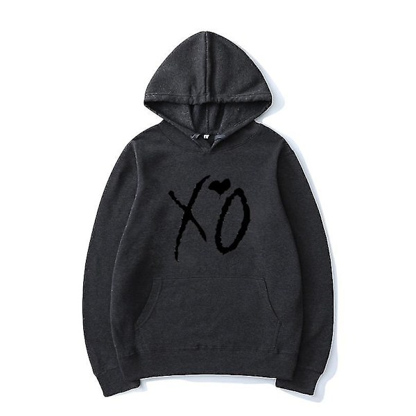 The Weeknd trykte hættetrøjer Xo Mode Print hættetrøje herre kvinder Harajuku Hip Hop pullover hættetrøje toppe mørkegrå 01 Dark Gray 01 M