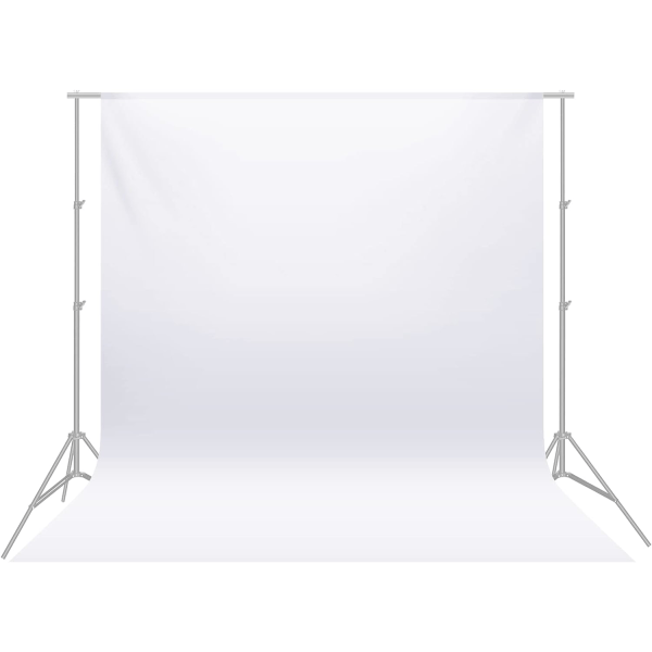 1,8x2,8m Fotostudie Baggrund 100% Ren Muslin Foldbar til Fotografering Video og TV Hvid