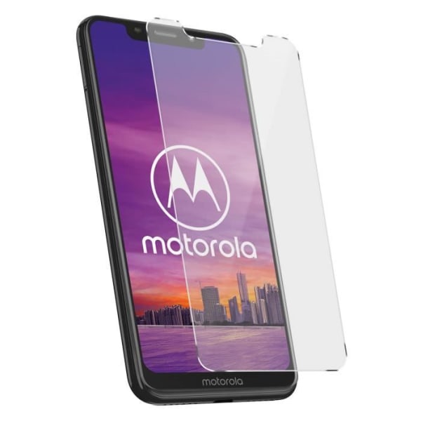 Motorola One skärmskydd i härdat glasfilm 9H 0,33 mm Transparent Vit