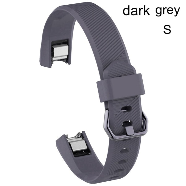 för Fitbit Alta / Alta HR Silikon watch DARK GREY S mörkgrå dark grey S