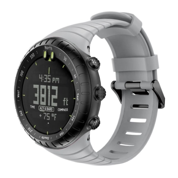 Lämplig för Suunto Core smart watch silikonrem (färg: grå