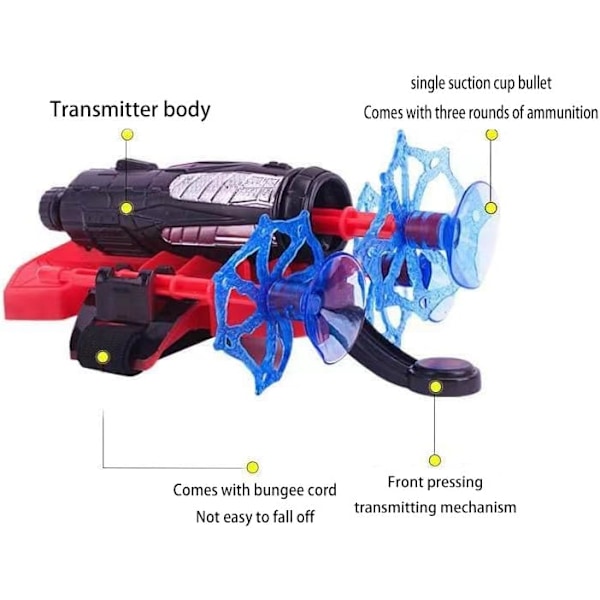 Spider-Man Cosplay Launcher Spider Silk Handskar Spider Web Launcher Character Toy Halloween Prop Barns Wrist Launcher