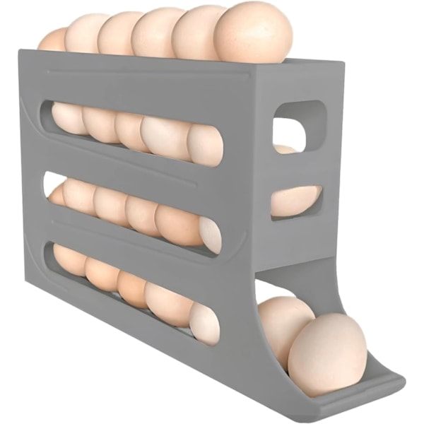 30-äggs äggförvaring för kylskåp - Automatisk rullande äggförvaring för kylskåp