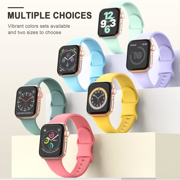 Rem til Apple Watch 40mm 38mm 41mm 42mm 6 stk 4 6 stk 4 6pcs 4 42mm/44mm/45mm/49mm