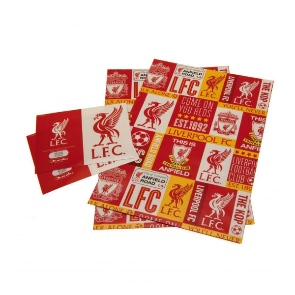Liverpool FC Paper Presentpapper Set One Size Röd/Vit/Gul Röd/Vit/Gul Red/White/Yellow One Size