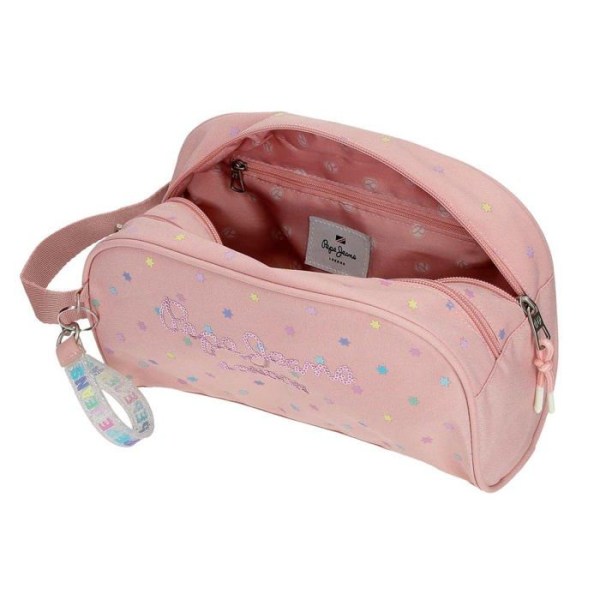 Pepe jeans - 6724421 - Carina Necessär Två Fack Anpassningsbar Rosa 26x16x12 cm Polyester