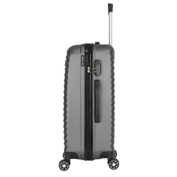 Set med medium resväska 65cm 4 hjul + Vanity case med stödbas i Rigid ABS -Classiq - Trolley ADC (Antracit)