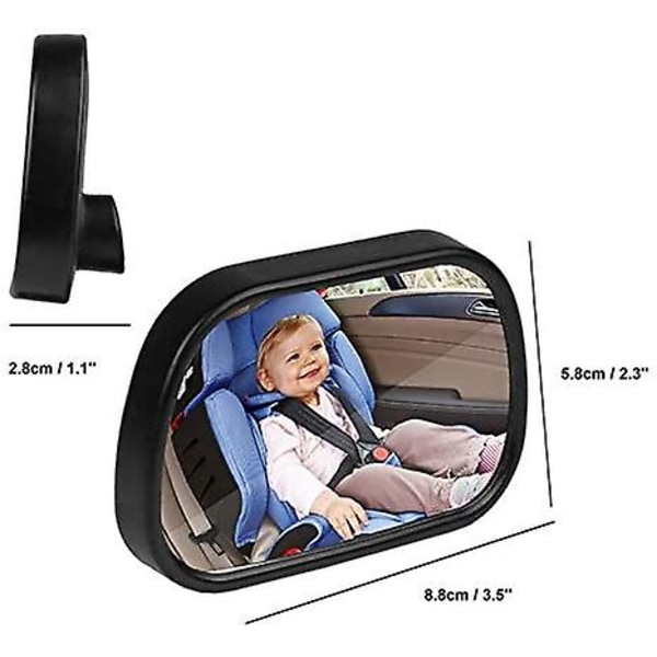 Bilens inre backspegel Baby Rear view mirror Baby Child monitoring 360 graders justerbar solskydd Backspegel