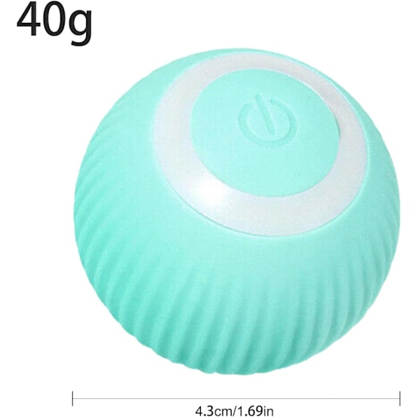 Blå - 1 stk - Interaktiv ball for katter - Interaktiv automatisk - 360° USB - Stimulerer jaktinstinktet