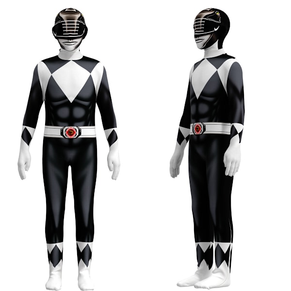 Newadult Kids Power Rangers Mighty Morphin Jumpsuit Party Fancy sort black 110