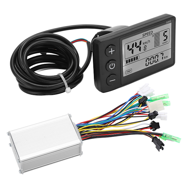 36V/48V 250W/350W 15A Børsteløs Motorstyring LCD866 Displaypanel Elektrisk Cykel Børsteløs Controller Kit 0.5