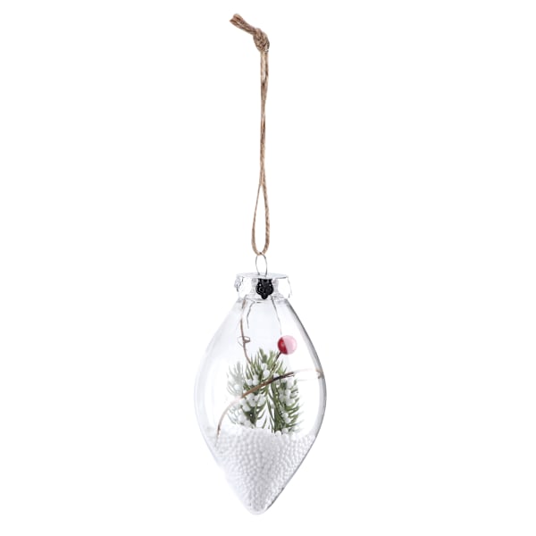 DIY Julerkule Transparent Åpen Plast Henge Ornament Hjemmedekorasjon