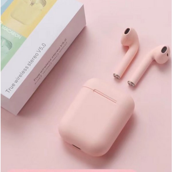 i12 Trådlösa Bluetooth-hörlurar TWS Touch Bluetooth-hörlurar Pink