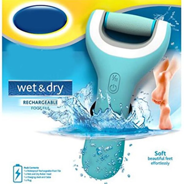 Scholl Velvet Smooth Wet And Dry Elektrisk Fotfil Blå