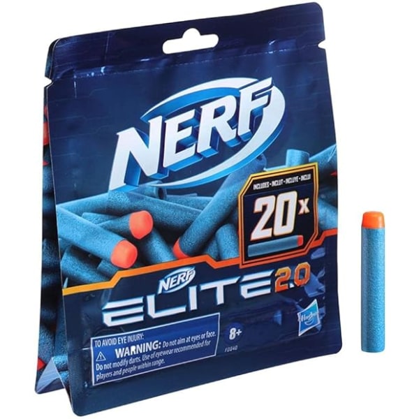 Hasbro 2.0 Genopfyldningspakke med 20 pile - Inkluderer 20 officielle 2.0 pile, der er kompatible med alle Nerf Elite blastere